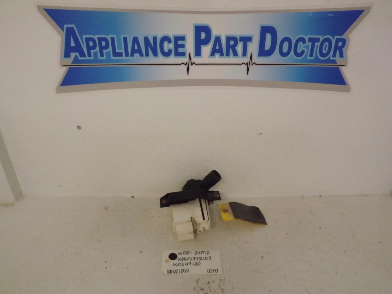 Whirlpool Washer WPW10233462 W10049400 Wash Pump Used Whirlpool Washer WPW10233462 W10049400 Wash Pump Used